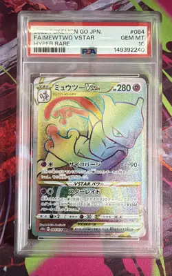 [PSA 10] Mewtwo VSTAR 084/071 S10b: Pokemon GO Holo (Japanese) - Image 1