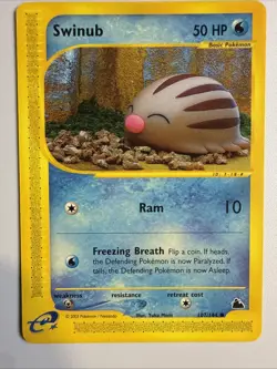 Swinub 107/144 Pokemon Skyridge 2003 (E-Reader) Yuka Morii LP+ - Image 1