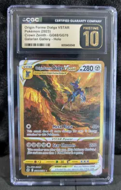 CGC Pristine 10! Low pop! Pokemon Origin Forme Dialga Vstar GG68/GG70 - Image 1