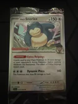 Pokemon JTG 117/159 - Stamped GameStop Promo Hop's Snorlax Cosmos Holo - Sealed - Image 1
