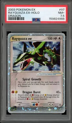 Pokemon Rayquaza ex EX Dragon Holo Ultra Rare #97 PSA 7.5 - Image 1