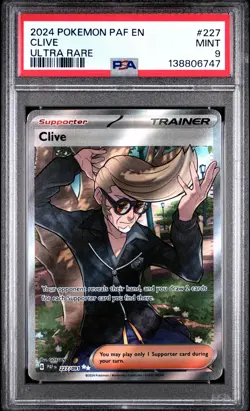 2024 POKEMON PAF EN-PALDEAN FATES ULTRA RARE #227 CLIVE PSA 9 - Image 1