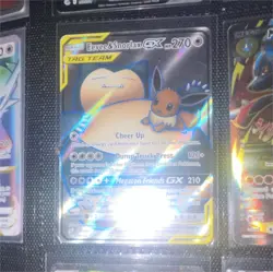 Pokemon Eevee & Snorlax GX Full Art TAG TEAM Holo Ultra Rare 171/181 - Image 1