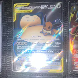 Pokemon Eevee & Snorlax GX Full Art TAG TEAM Holo Ultra Rare 171/181 - Image 2