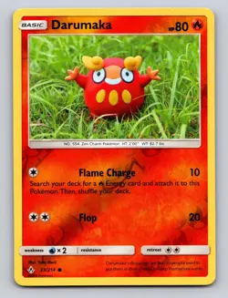 Darumaka 23/214 Common Unbroken Bonds Pokemon Reverse Holo NM - Image 1