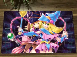 YGO Duel Playmat Dark Magician Girl & Gagaga Girl CCG TCG Game Mat + Bag - Image 1