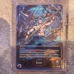 One Piece TCG Enel OP15-058 Leader Alt Art Near Mint English - Image 1