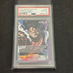 2025 ONE PIECE OP11-A FIST OF DIVINE SPEED ALTERNATE ART MONKEY D. LUFFY PSA 10 - Image 1