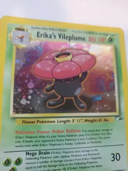 Erika's Vileplume Gym Holo Pokemon Card Base WOTC NM - Image 3