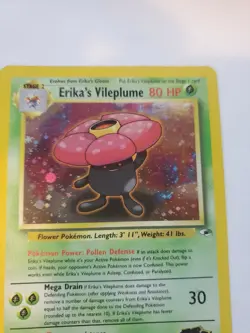 Erika's Vileplume Gym Holo Pokemon Card Base WOTC NM - Image 4
