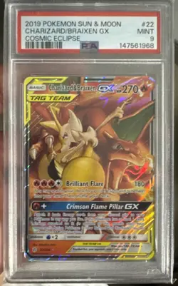 Charizard & Braixen GX 22/236 Cosmic Eclipse Pokemon Cards - Image 1