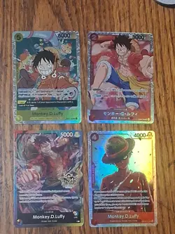 One Piece Monkey D. LUFFY 4 CARD LOT - Image 2