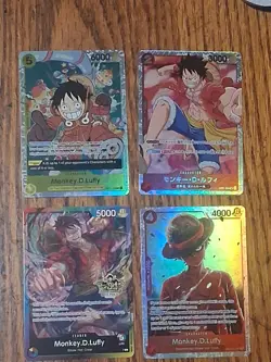 One Piece Monkey D. LUFFY 4 CARD LOT - Image 3
