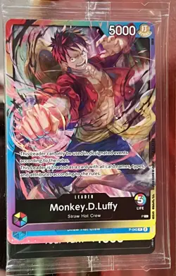 One Piece Monkey D Luffy P-043 Convention STAMPED Exclusive 3 Card Promo Pack - Image 3