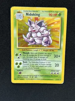Pokemon TCG Nidoking Holo Card Base Set 11/102 1999 - Image 1