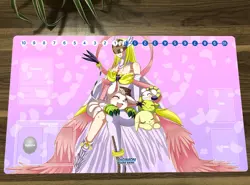 Digimon Duel Playmat Anime CCG DTCG Mat Angewomon Trading Card Game Mat TCG Pad - Image 1