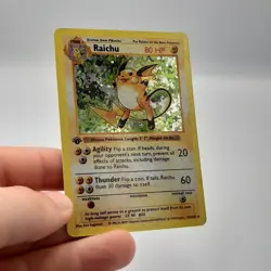 Pokemon TCG Raichu Base Set Holo Rare Card 14/102 - Image 2