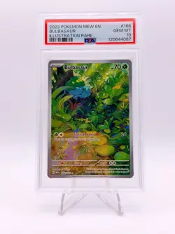 2023 POKEMON 151 IR ILLUSTRATION RARE BULBASAUR 166/165 PSA 10 - Image 1