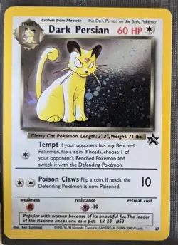 2000 Pokemon Dark Persian Holo #17 Nintendo Magazine Promo WOTC NM - Image 1