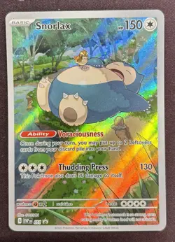 2023 Pokemon TCG 151 Snorlax SVP 051 Black Star Promo Illustration Rare Holo NM - Image 1