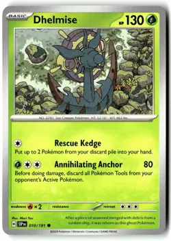 Dhelmise 010/191 Common Surging Sparks Pokemon Lightly Played - Image 1