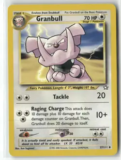 2000 Pokemon Neo Genesis Granbull 37/111 Uncommon NM - Image 1