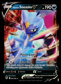 Hisuian Sneasler V 094/189 Holo Rare V Astral Radiance Pokemon Near Mint - Image 1