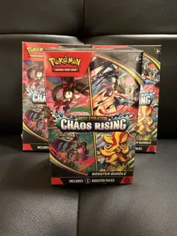 Lot Of 3 - Pokemon TCG Mega Evolutions Chaos Rising Booster Bundles - Image 1