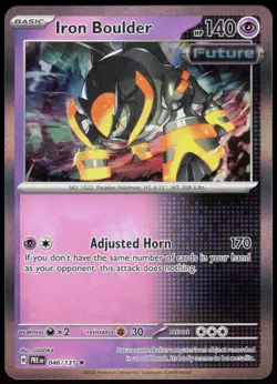SV: Prismatic Evolutions Iron Boulder 046/131 Holo Rare Pokemon Holo NM/M - Image 1