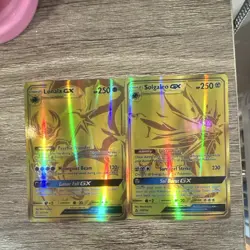 Pokemon TCG Sun & Moon Lunala GX + Solgaleo GX Full Art Holo Lot 2 EN - Image 1