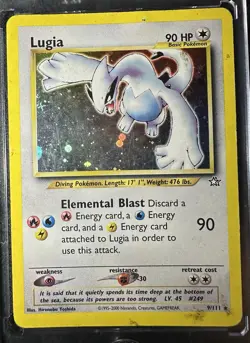 Pokemon Lugia 9/111 Neo Genesis Holo Rare 90 HP - Image 1