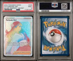PSA 9 FURISODE GIRL RAINBOW SECRET 205/195 2022 POKEMON SWSH SILVER TEMPEST - Image 3