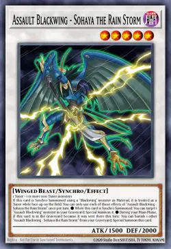 Assault Blackwing - Sohaya the Rain Storm BLAR-EN062 1st ED YuGiOh ULTRA RARE - Image 1