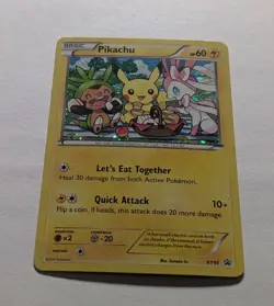 2016 POKEMON PIKACHU XY95 BLACK STAR PROMO XY BREAKPOINT SET PRE OWNED USED CARD - Image 1