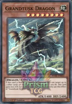 1st ed Grandtusk Dragon super rare POTE-EN033 Yugioh - Image 1