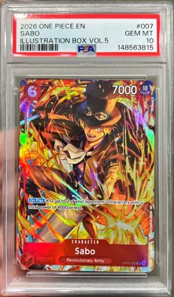 One Piece English Sabo Illustration Box Vol 5 OP05-007 PSA 10 Gem Mint - Image 1