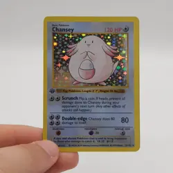 VINTAGE ORIGINAL POKEMON CARD CHANSEY HOLO #3/120 (UNGRADED) RARE - Image 1