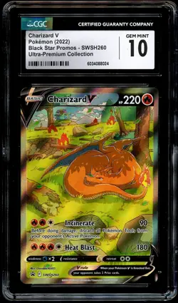 CGC 10 GEM MINT Charizard V SWSH260 FULL ART PROMO SWSH 260 Pokemon Card 024 - Image 2
