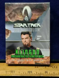 New Star Trek The Trouble With Tribbles Klingon Starter Deck Card Game Pre Con - Image 1