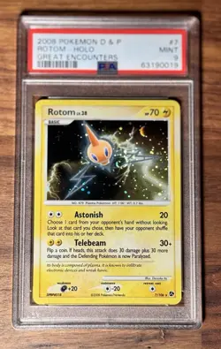 Pokemon Rotom Holo D&P Great Encounters 7/106 - PSA 9 w/SWIRL🌀 - Image 1