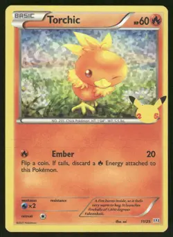 Torchic 011/025 Promo McDonald's 25th Anniversary Promos Pokemon Holo Near Mint - Image 1