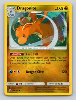 Dragonite 119/181 Holo Rare Team Up Pokemon Holo NM/VLP - Image 1