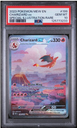 2023 Pokemon 151 #199/165 Charizard ex SPECIAL ILLUSTRATION RARE Card PSA 10 - Image 1