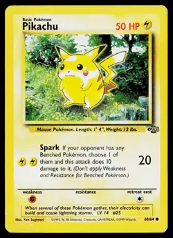 Pikachu 60/64 Common Jungle Pokemon Heavily Played - Image 1