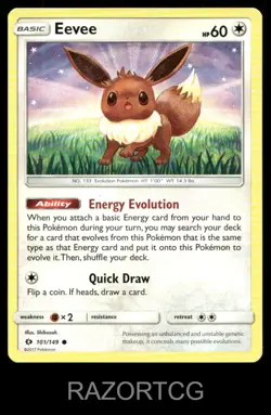 EEVEE 101/149 C SM BASE SET POKEMON NM/M - Image 1