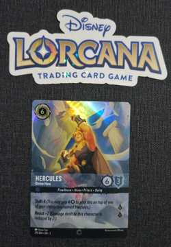 Disney Lorcana RoTF Floodborn Enchanted Hercules Divine Hero EN NM Rare - Image 1