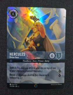 Disney Lorcana RoTF Floodborn Enchanted Hercules Divine Hero EN NM Rare - Image 2