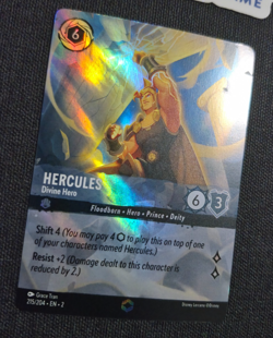 Disney Lorcana RoTF Floodborn Enchanted Hercules Divine Hero EN NM Rare - Image 3