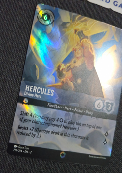 Disney Lorcana RoTF Floodborn Enchanted Hercules Divine Hero EN NM Rare - Image 4