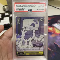 PSA 10 GEM MINT 2023 Weiss Schwarz DISNEY100 Children/Pongo/Padita #016 SR - Image 1